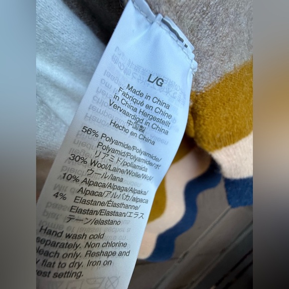 Madewell Cardigan Womens L Large Kent Stripe Bengali Indigo Alpaca Wool Sweater - Picture 7 of 7